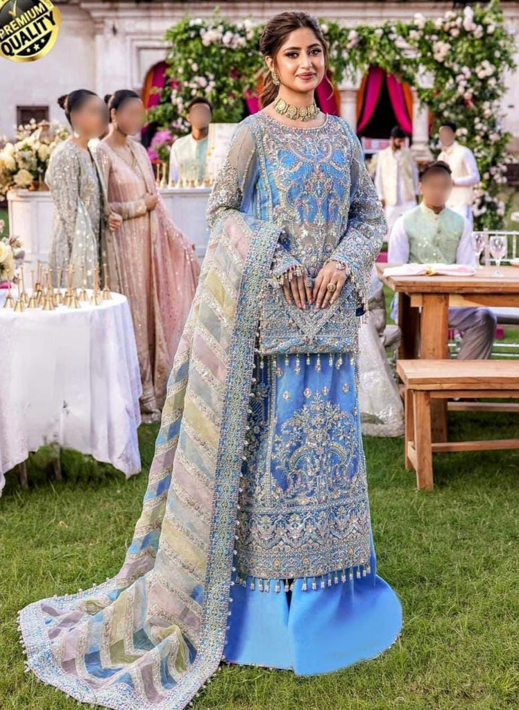 Kanwal Malik Blue Organza Dress Formal Collection