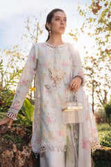 Maria B Grey Luxury Printed Lawn Embroidery 3Piece Unstitched