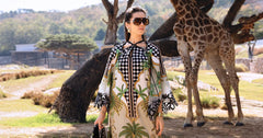 Maria B Black Skin Mprints Spring Summer'26 Lawn Embroidery 3pic Unstitched