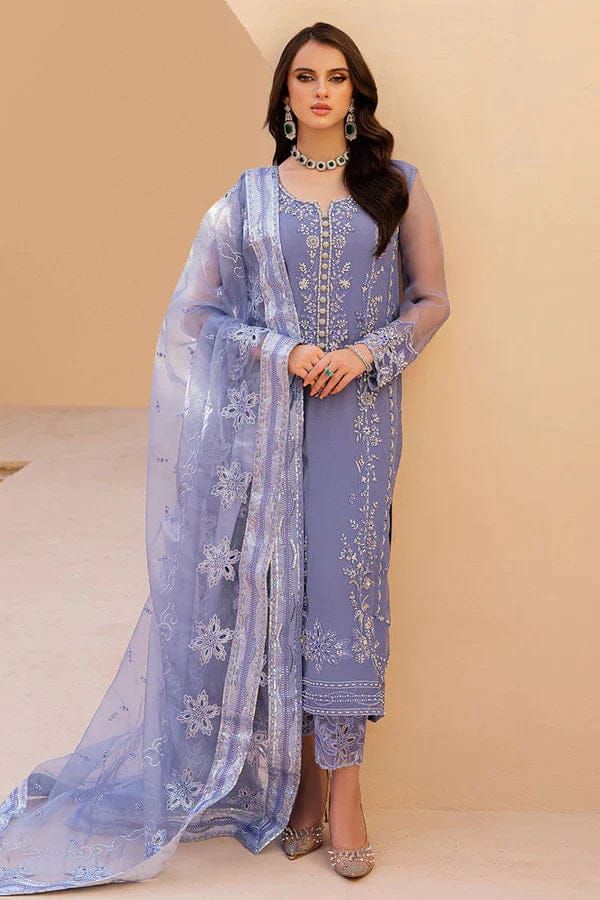 Gulaal Sky Formal Collection Organza Dress Hand Work