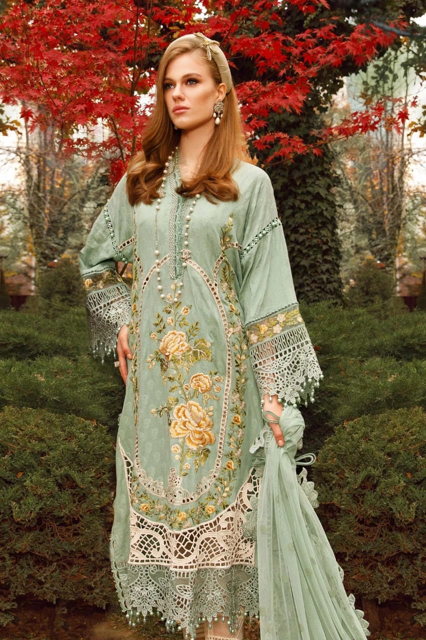 MARIA B LUXURY DRESS CHIKANKARI GREEN