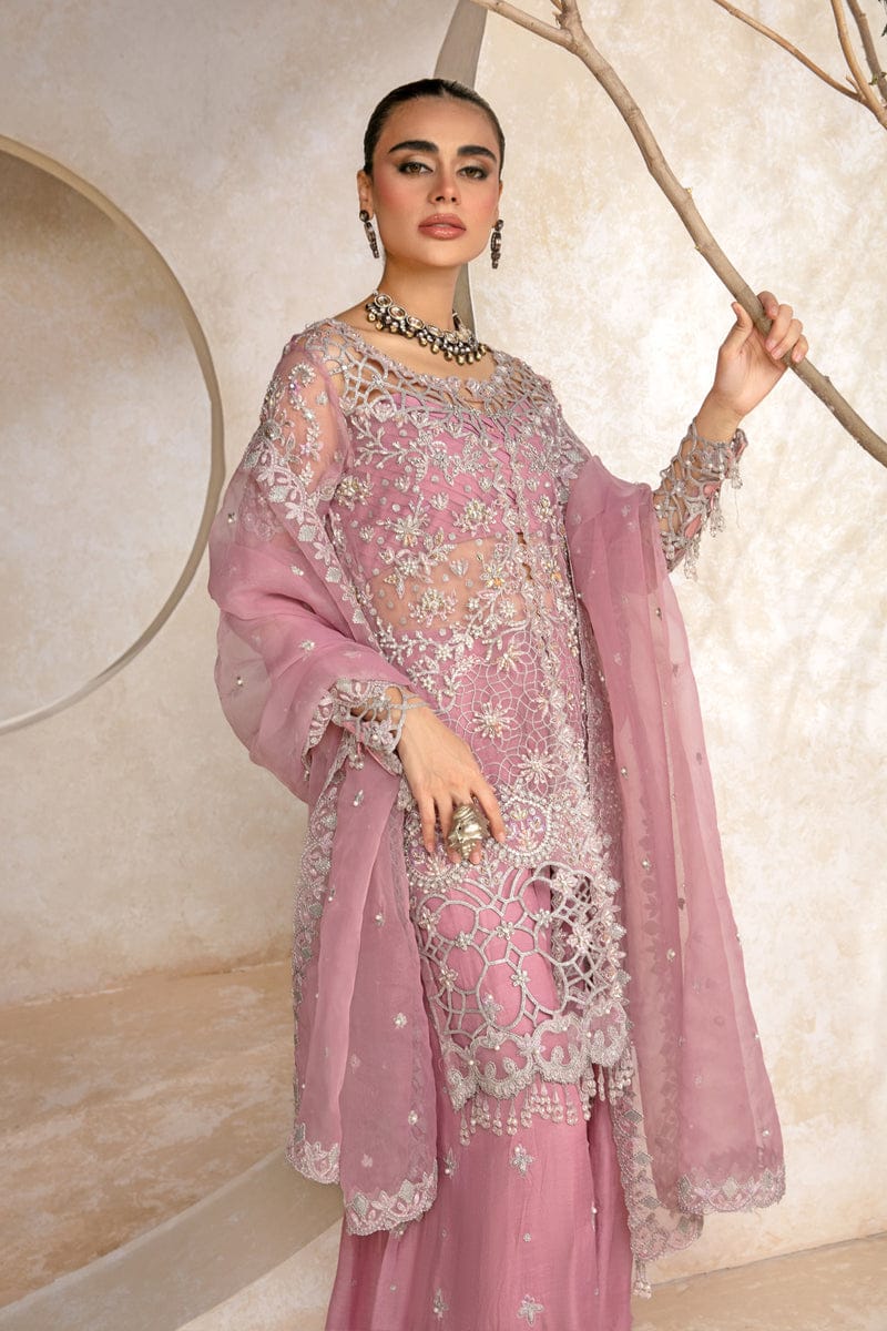 Rang Rasiya Lilac Hand Embellished Organza Formal 3piece Unstitched
