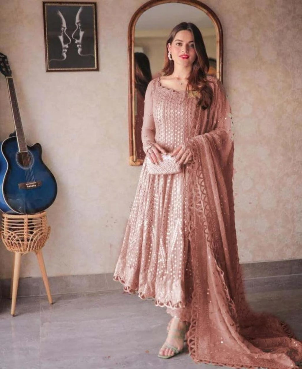 Asim Jofa T Pink Chiffon Formal Collection