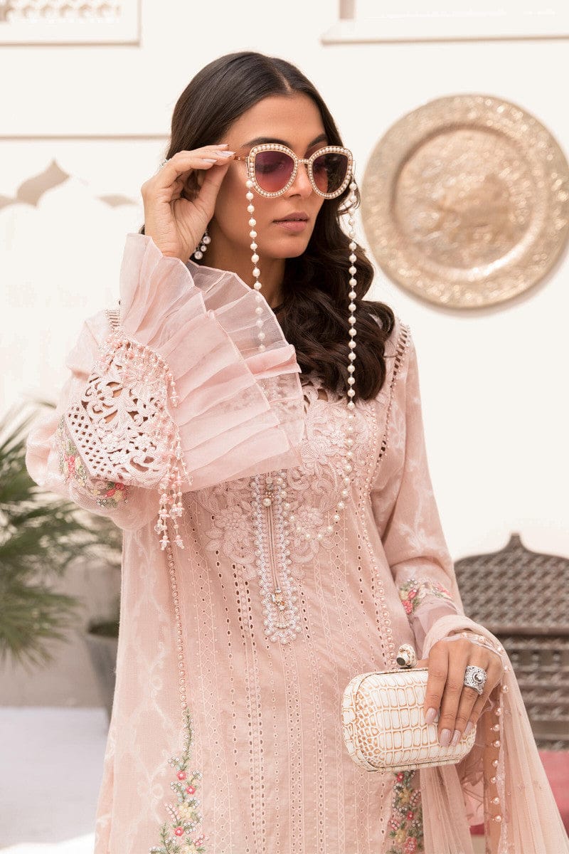 Maria B Light Pink Pure Lawn Embroidery New Arrival 3PC