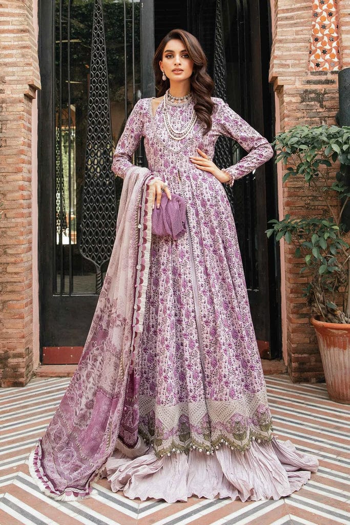 Maria B Purple New Arrival Print Embroidery Collection Unstitched