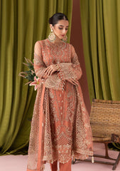 Zaha Peach Soft Net Fabric Formal Collection 3pc