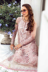 Maria B T.Pink Wedding Collection Chiffon Emb Dress 3piece Unstitched