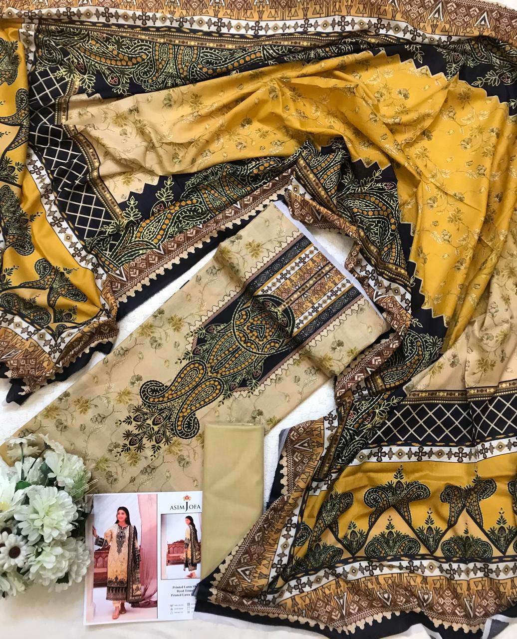 Asim Jofa New Arrival Digital Printed Pure Lawn 3pc Collection