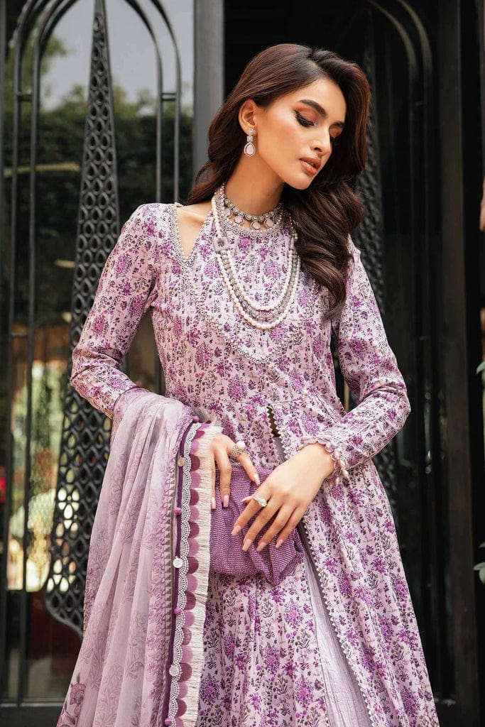 Maria B Purple New Arrival Print Embroidery Collection Unstitched