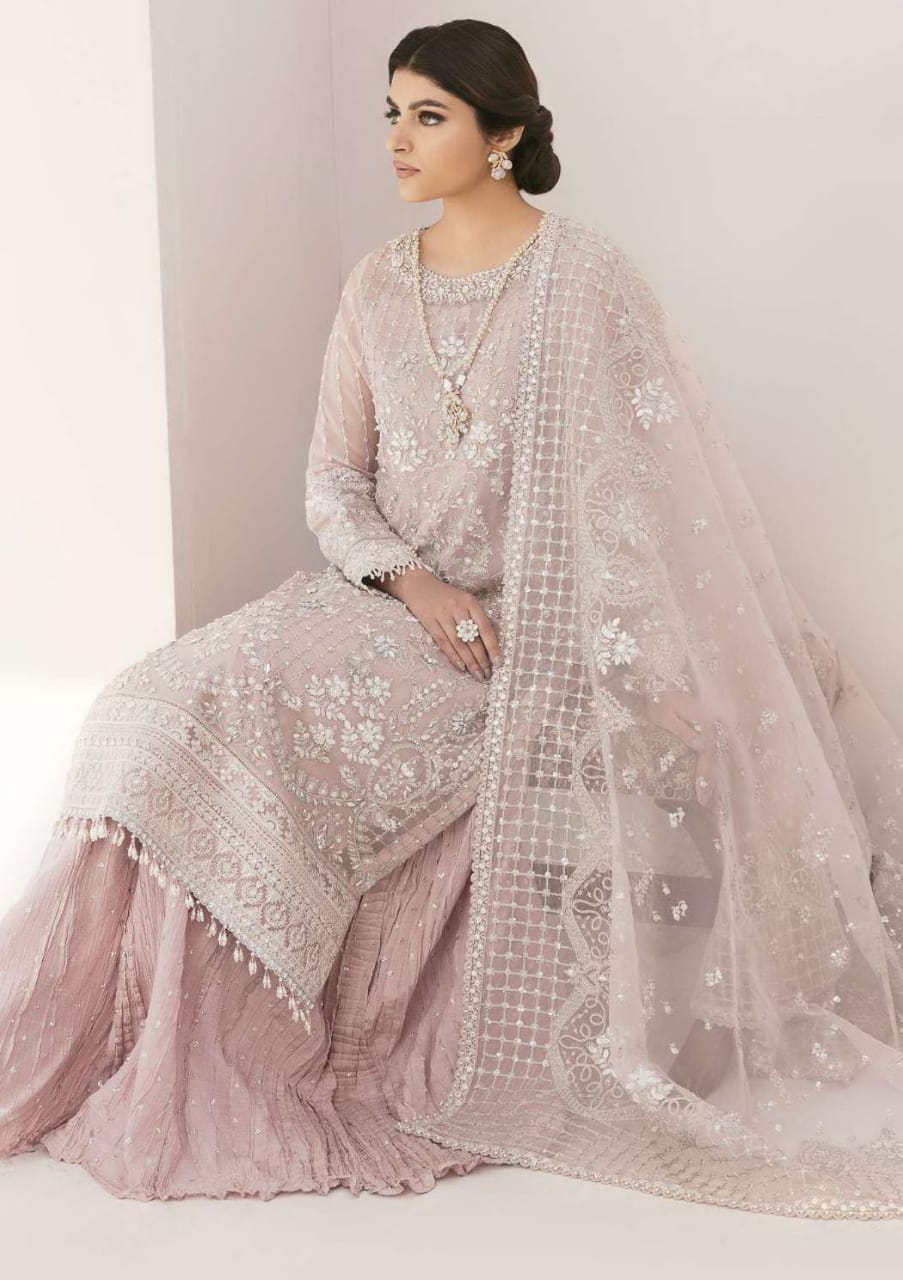 Baroque New Arrival organza Dress Formal Collection 3piece Unstitched