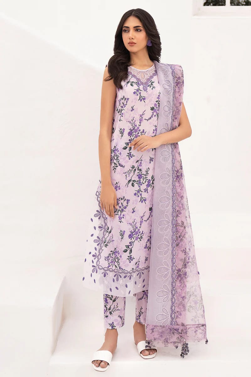 Baroque Purple Pure Lawn New Arrival 3pc Dress Summer Collection