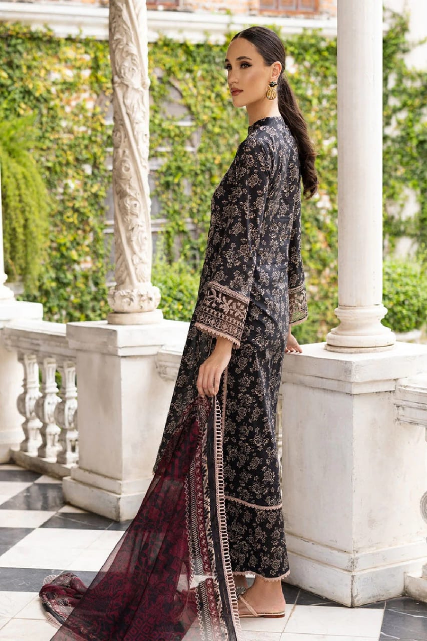 Zainab Chottani Black Pure Lawn Embroidery 3PC