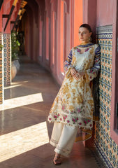 Elaf Yellow Lawn Embroidery Dress 3pc Unstitched