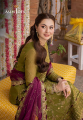 A.J Green Forrmal Collection Semi Pure Chiffon Embroidery 3piece Unstitched