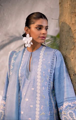 Suffuse Sky Blue Embroidery Lawn Chikankari Collection