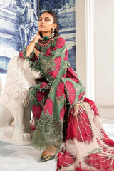 Maria B Green 2024 Pure Lawn Embroidery New Arrival 3PC