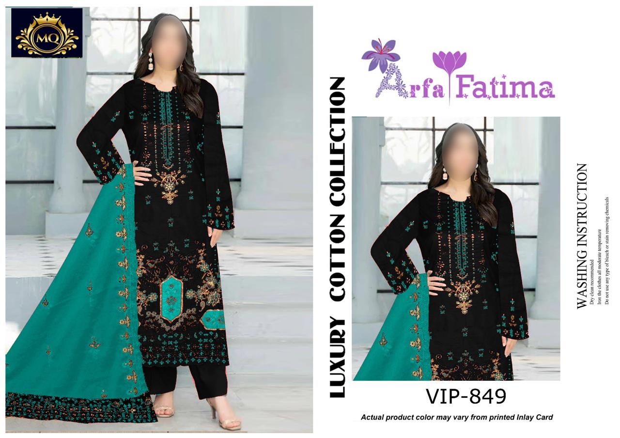 Goodluck Black Green Luxury Lawn Embroidery Chikankari 3Piece Unstitched