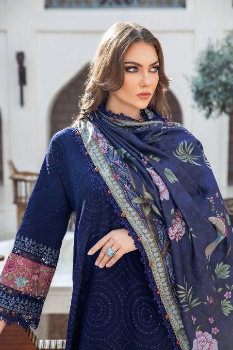 Maria B Blue D Pure Lawn Embroidery 3PC