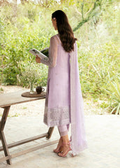 Gulaal Lilac Formal Collection Chiffon Dress Hand Work 3pc