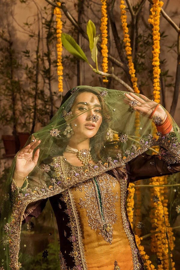 Khuda Baksh Chiffon Brown Formal Collection 3piece Unstiched