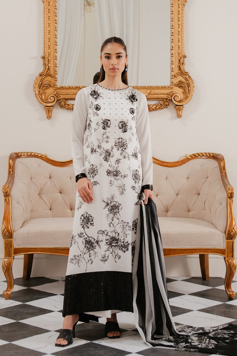 Lulusar White Silk Hand Work New Arrival Party Wear Collection