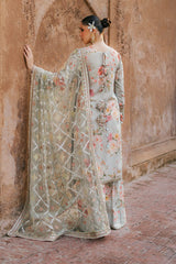 Iznik Green Lawn Embroidery Fancy Duptta 3pc Unstitched