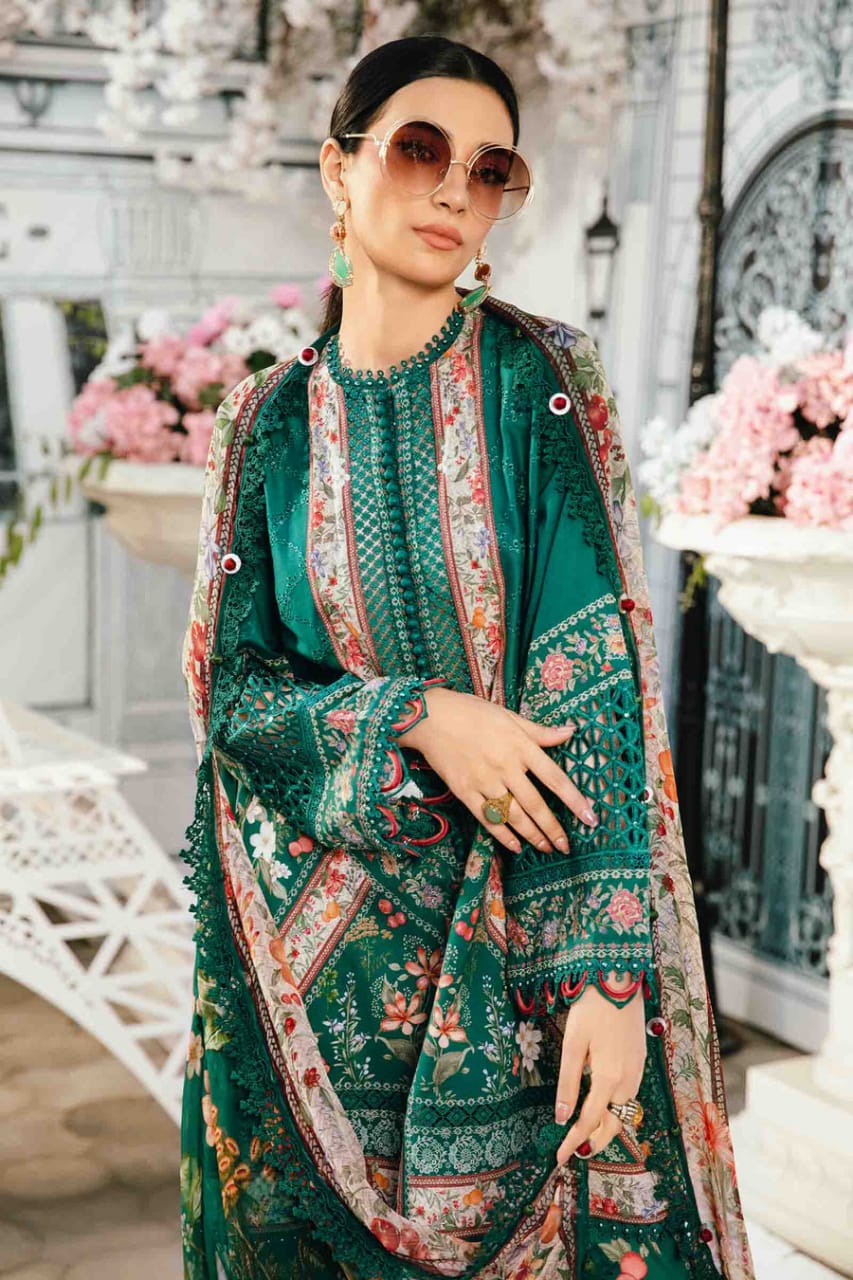 M.B Green Mprints 2025 Luxury Lawn Embroidered Collection Unstitched