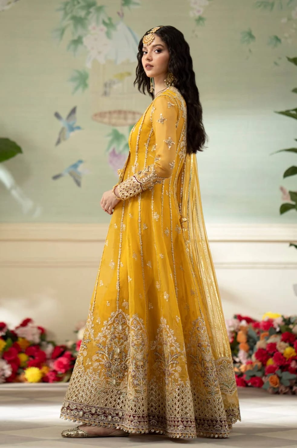 Qalamkar Wedding Collection Maxi Yellow