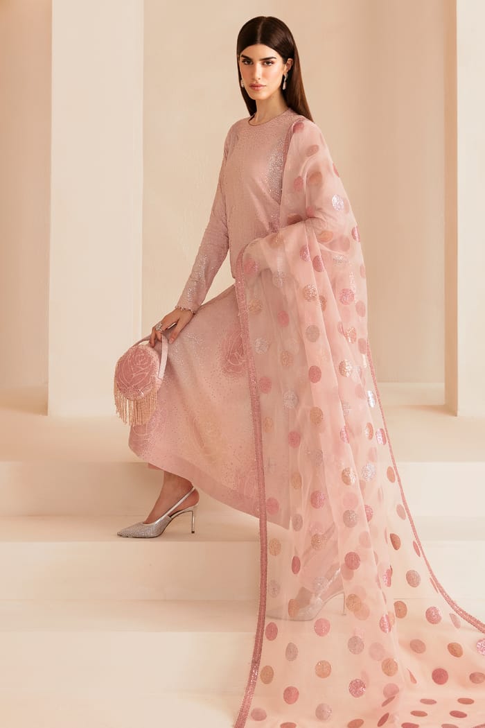 Jazmin Pink Raw Silk Embroidery New Arrival 3piece Unstitched