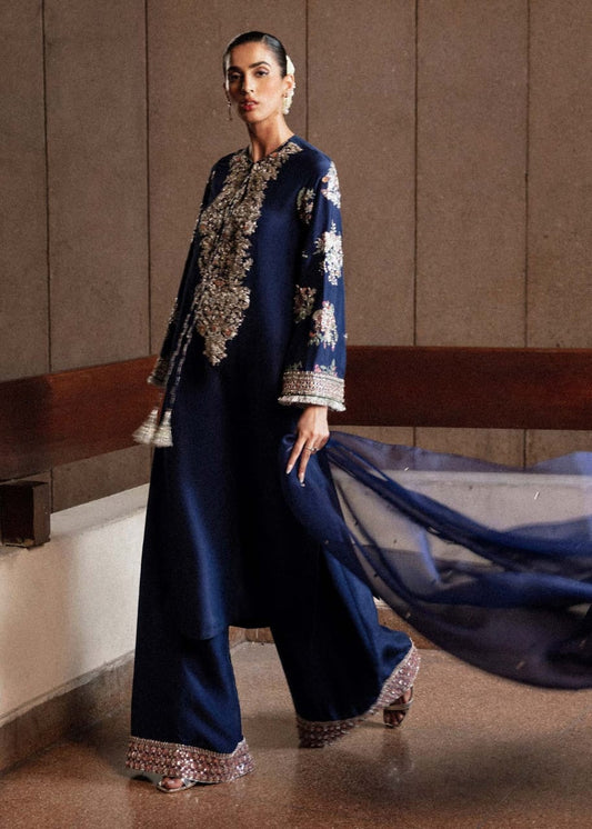 Hussain Rehar Raw Silk Luxury Collection 3 Pieces Unstitched