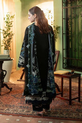 Johra Black Lawn Chikankari Embroidery Luxury Dress 3pc Unstitched