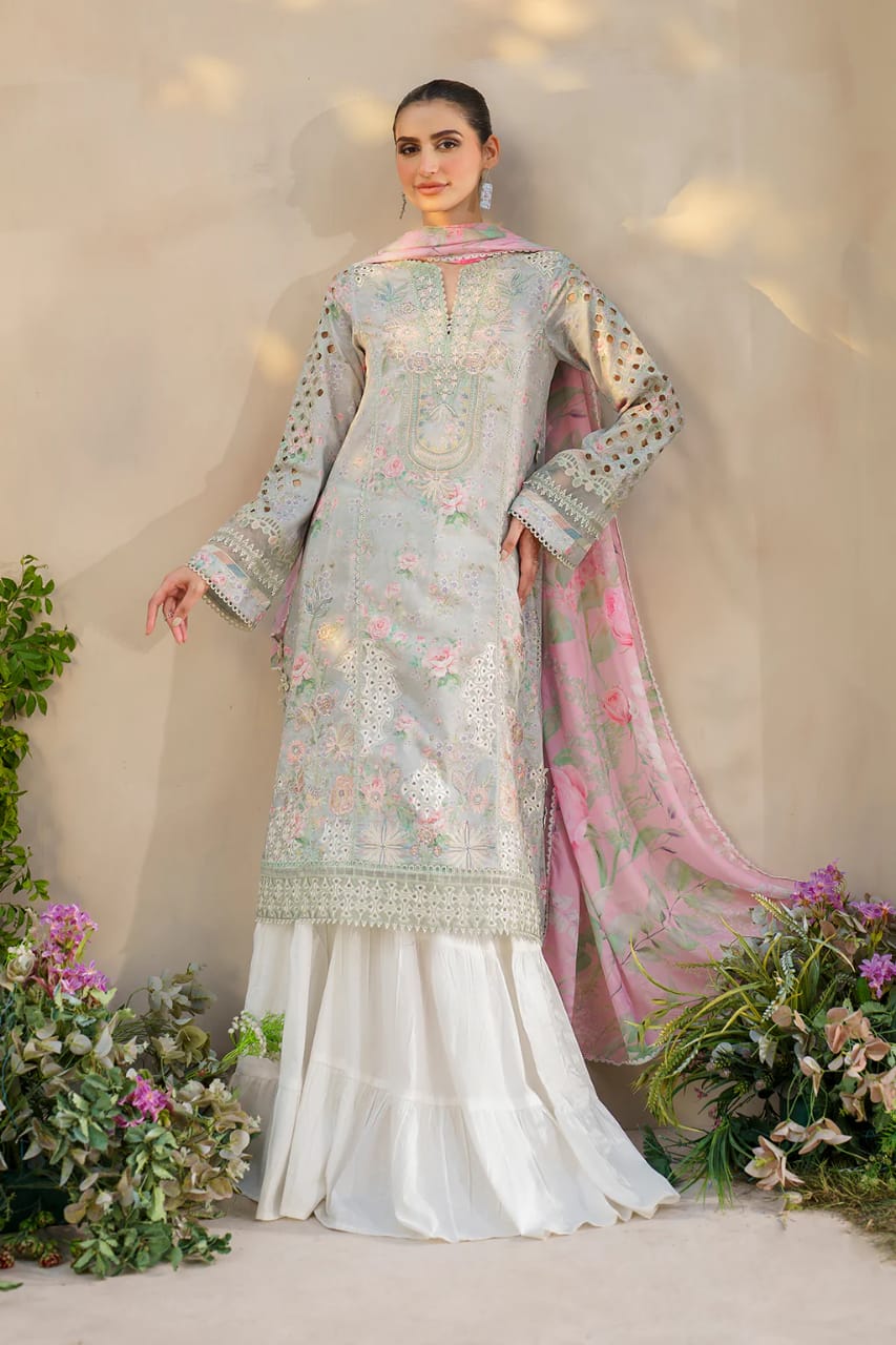 Iznik Light Green New Arrival Printed Embroidery 3pc Unstitched Dress