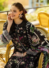 Elaf Black Lawn Summer Collection Emb 3pc Unstitched