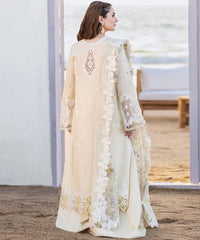 QALAMKAR OFF WHITE LUXURY DRESS CHIKANKARI