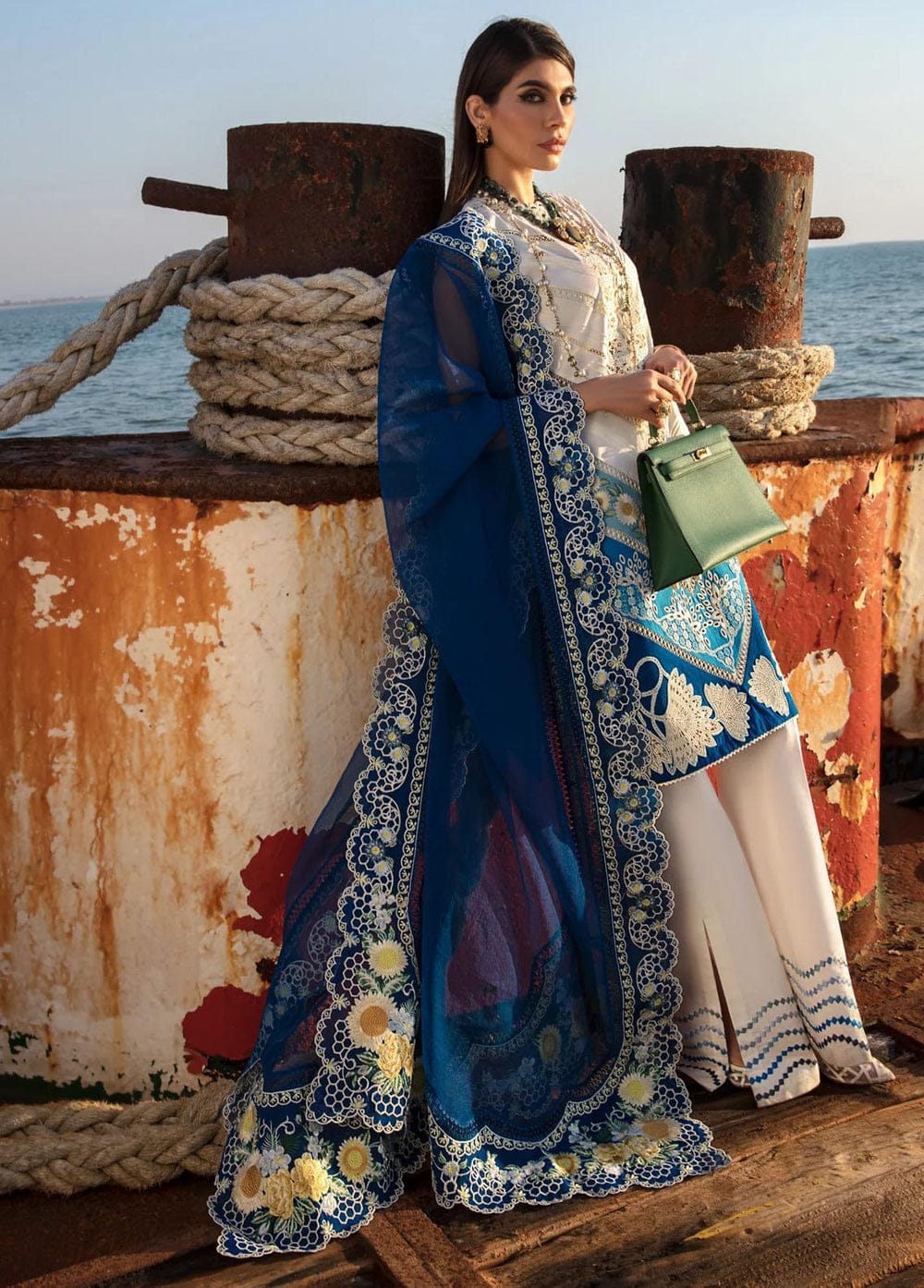 Crimson Luxury Lawn Chikankari Dress white 3PC