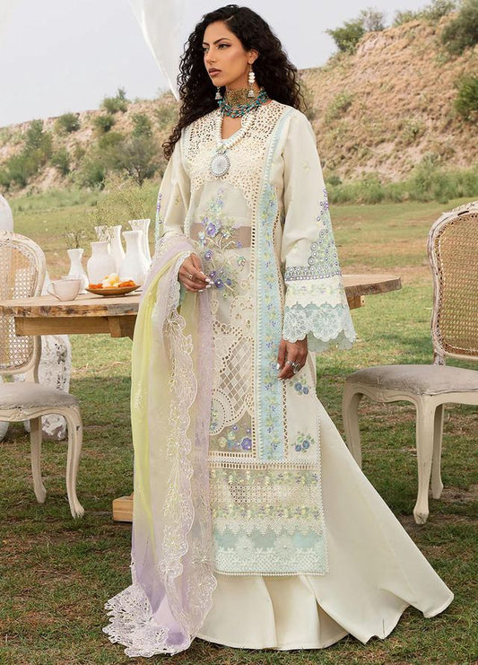 Bin Ilyas Lawn Yellow Chikankari Embroidery Collection