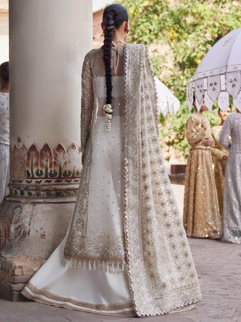 Afrozeh Dastangoi Unstitched Organza Embroidery 3piece Unstitched