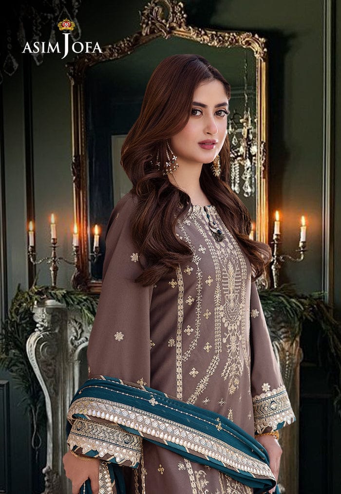 A.J Chiffon Embroidery Formal Collection 3pc Unstitched