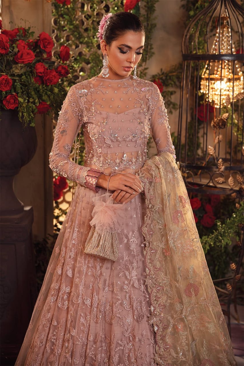 Iznik Meraki pink Wedding Collection Soft Net Maxi