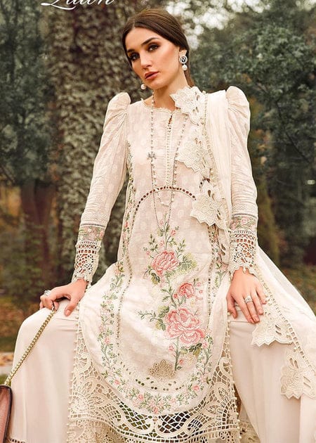 MARIA B LUXURY DRESS CHIKANKARI OFF WHITE