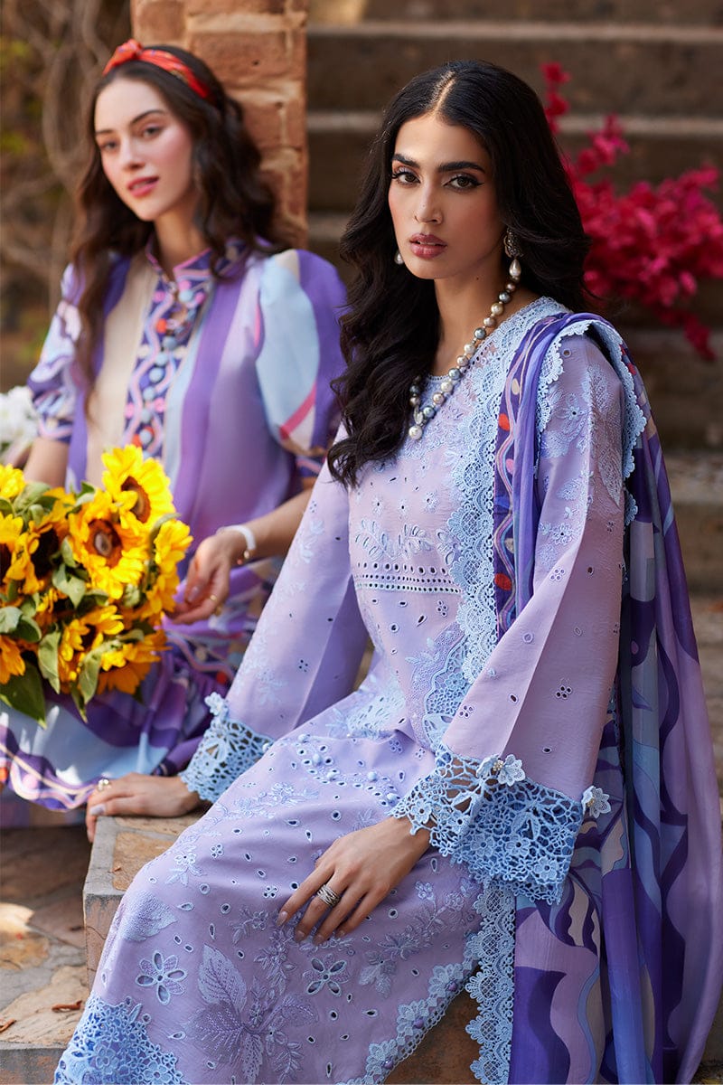 Mushq Sky Chikankari Embroidery Dress Lawn 3pc