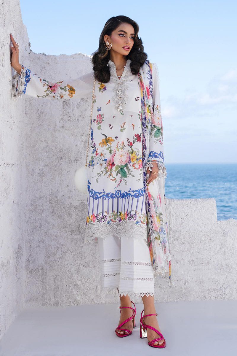 Muzlin White Pure Lawn Embroidery Collection