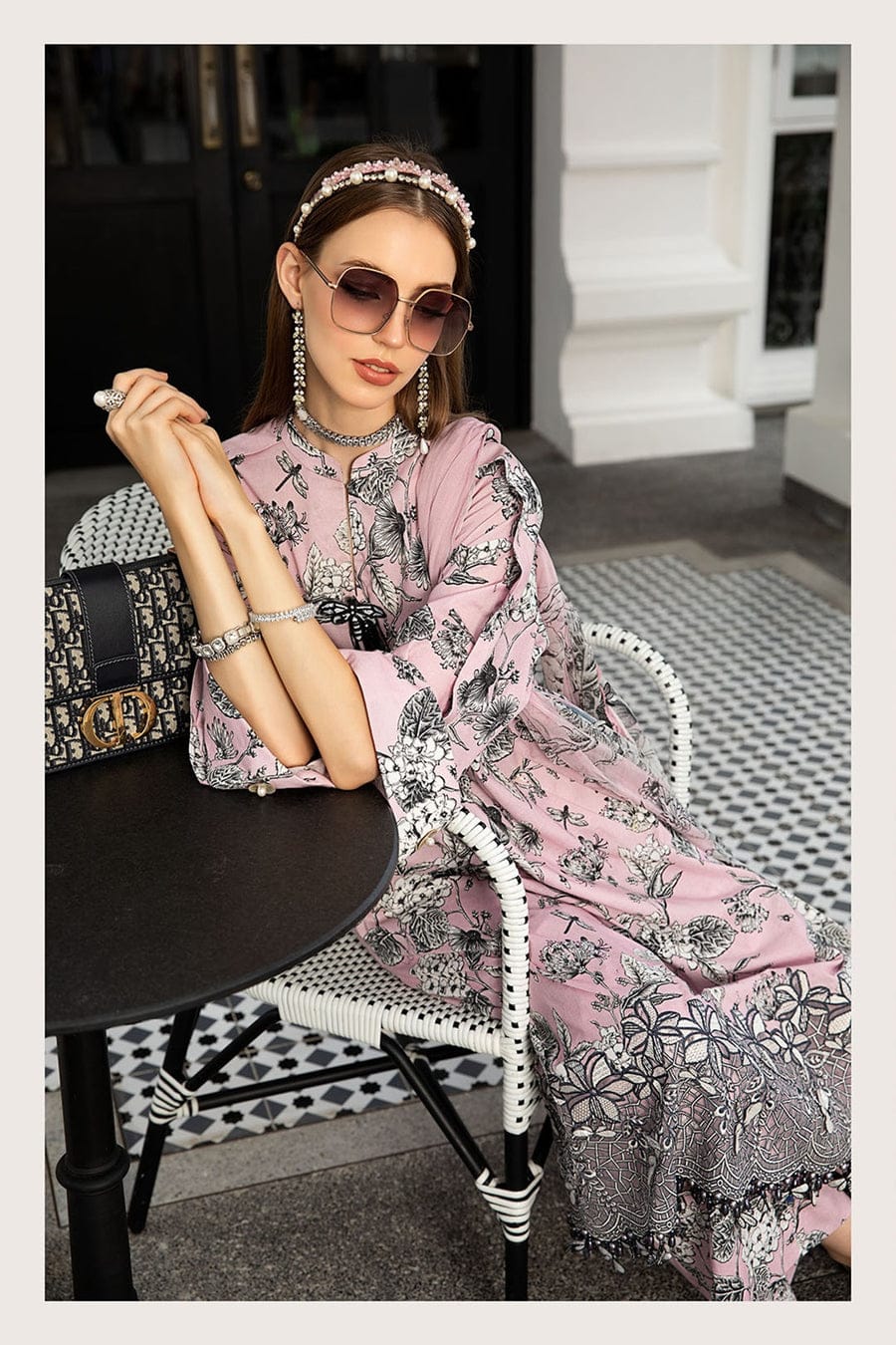 Maria B Pink Pure Lawn Embroidery 3PC