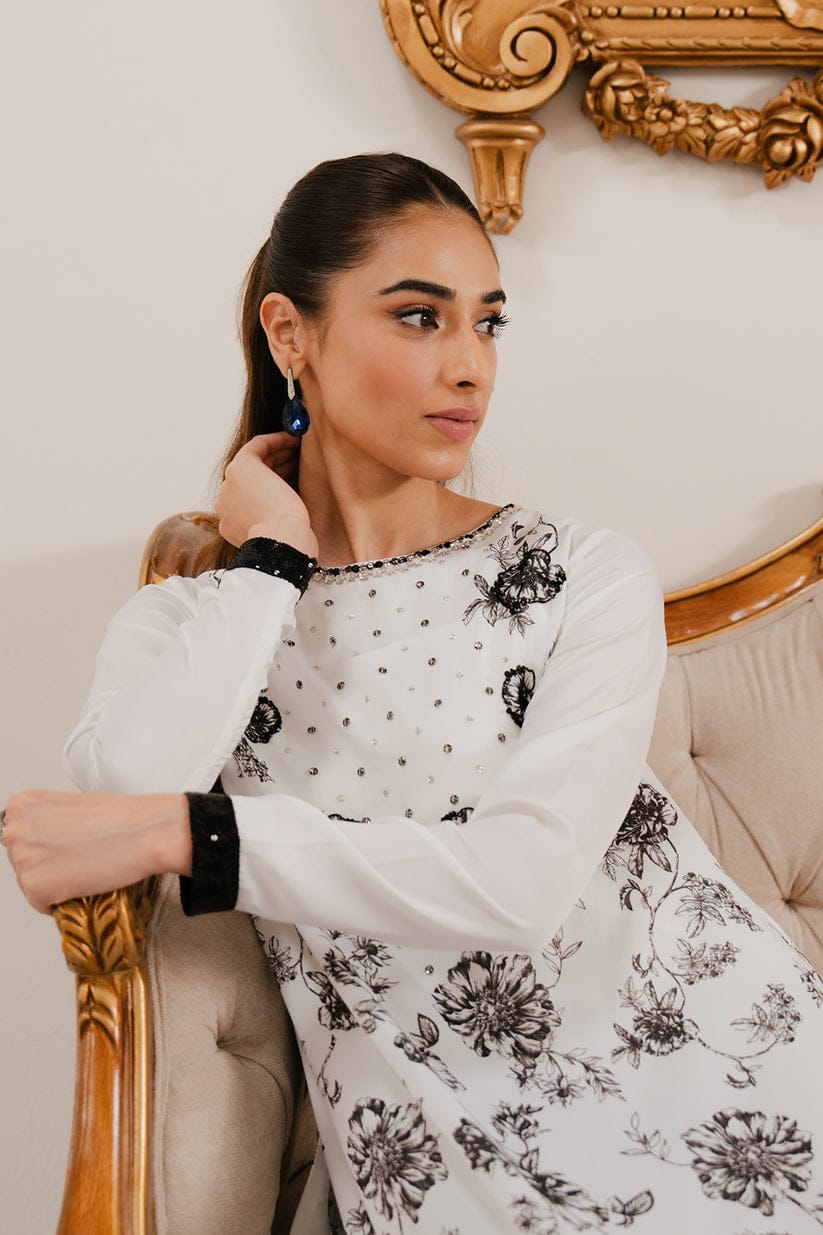 Lulusar White Silk Hand Work New Arrival Party Wear Collection