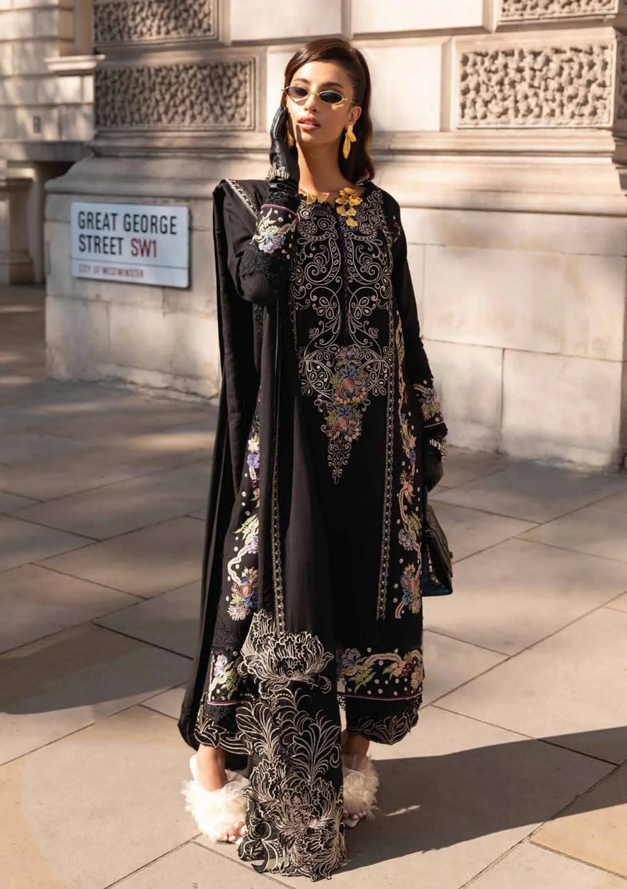 MUSHQ BLACK GREY EMBROIDERY DRESS