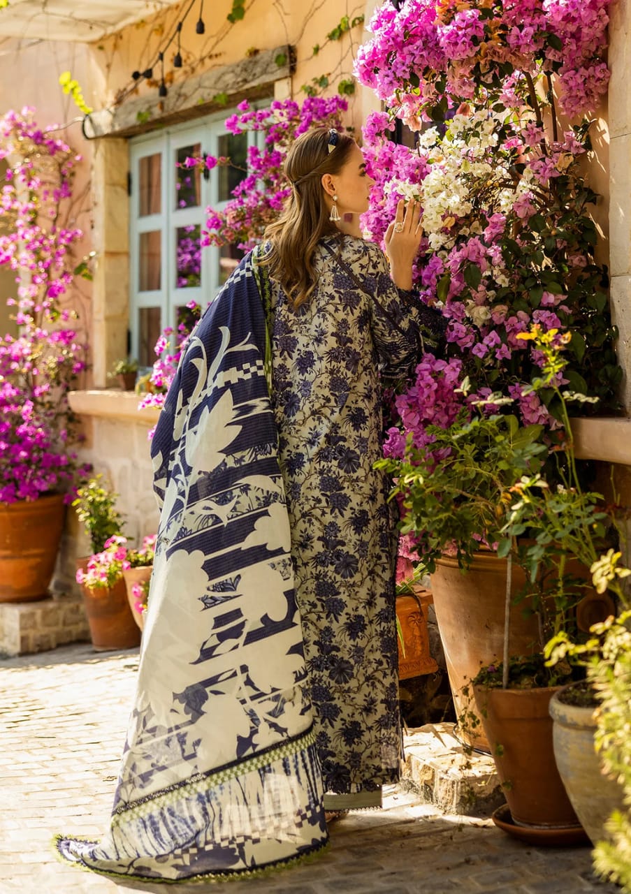 Elaf Blue Skin Lawn Summer Collection Emb 2025 3pc Unstitched