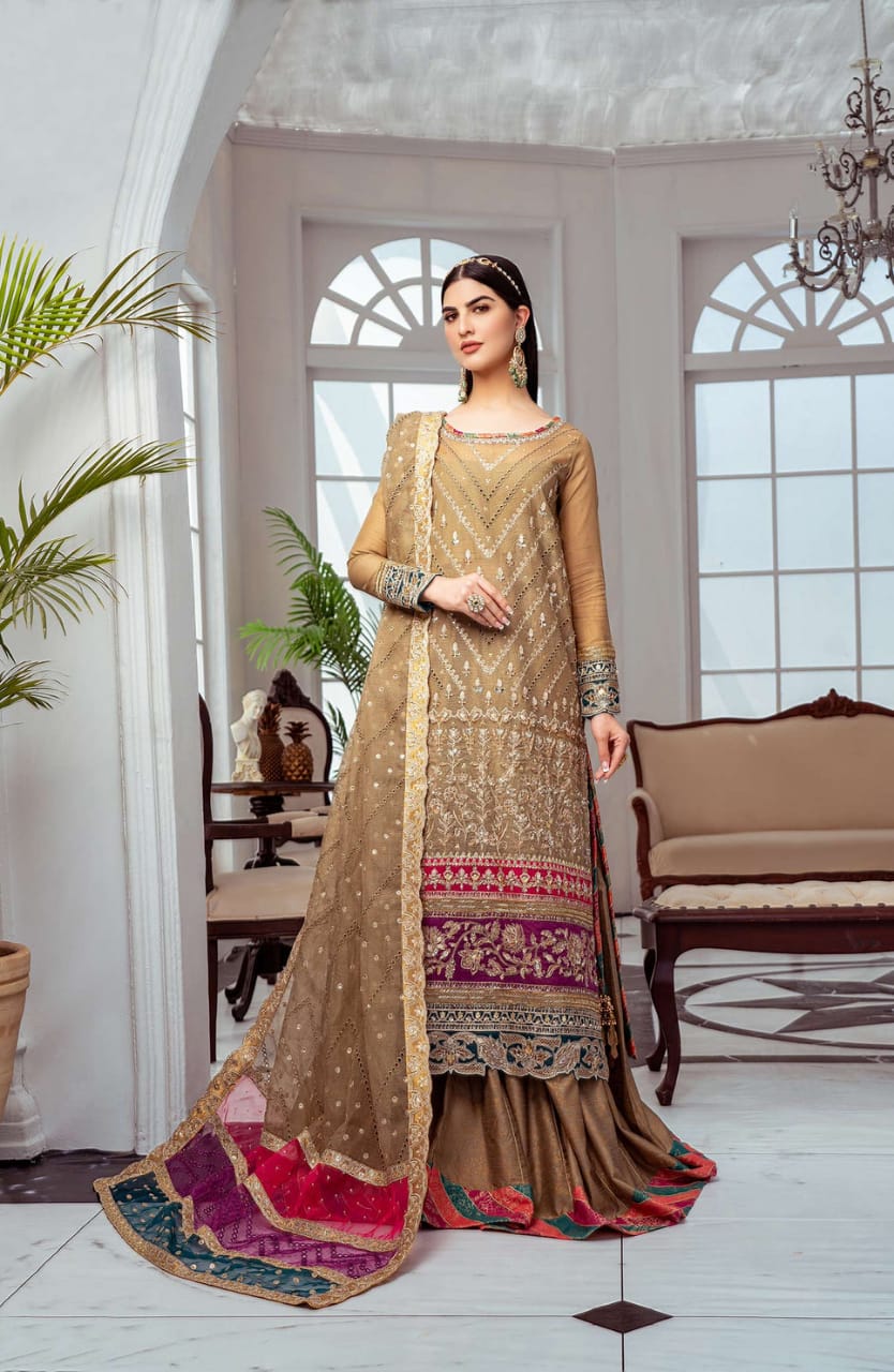 Maryum N Maria Brown Formal Collection Organza Dress