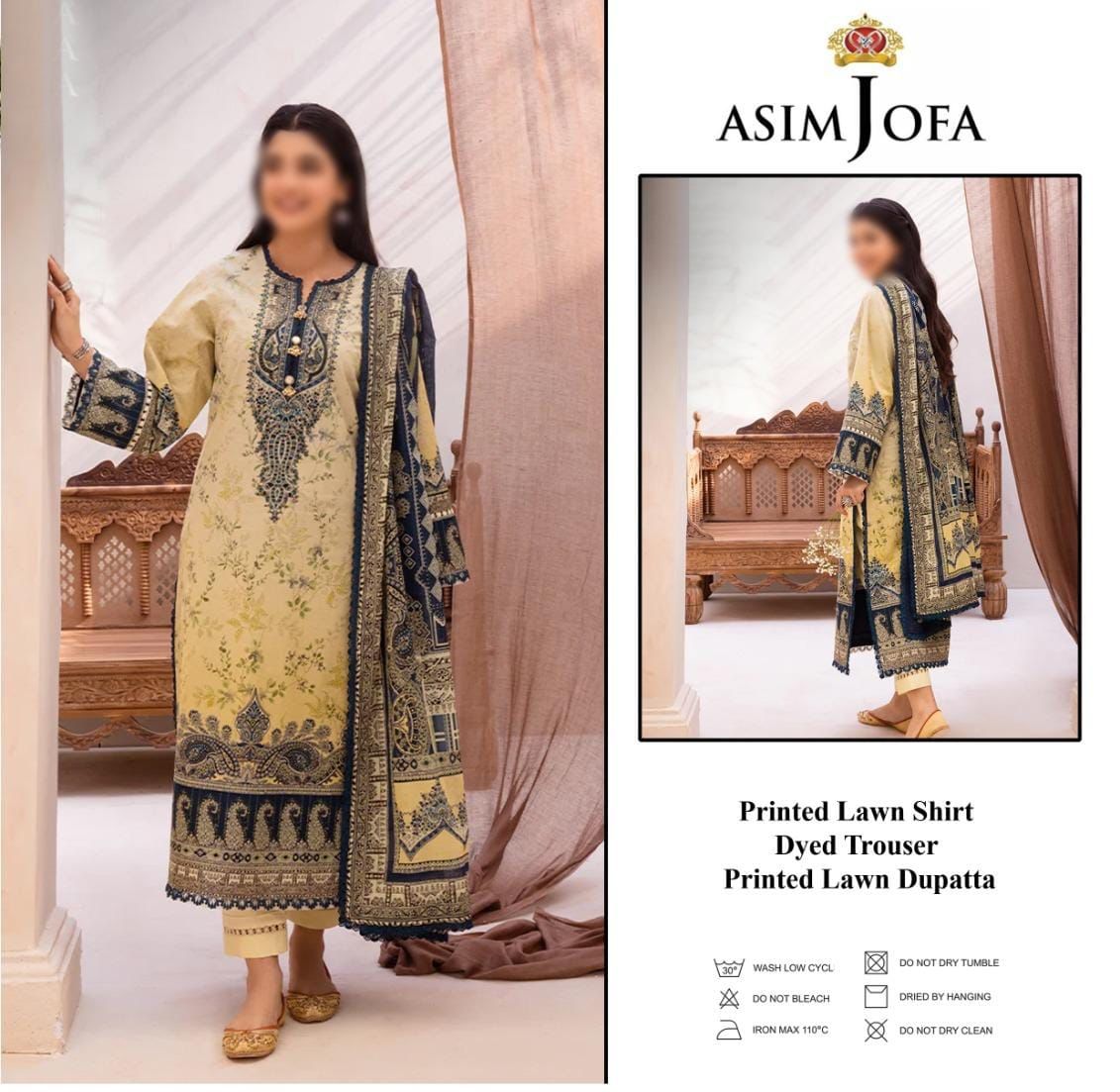Asim Jofa New Arrival Digital Printed Pure Lawn 3pc Collection