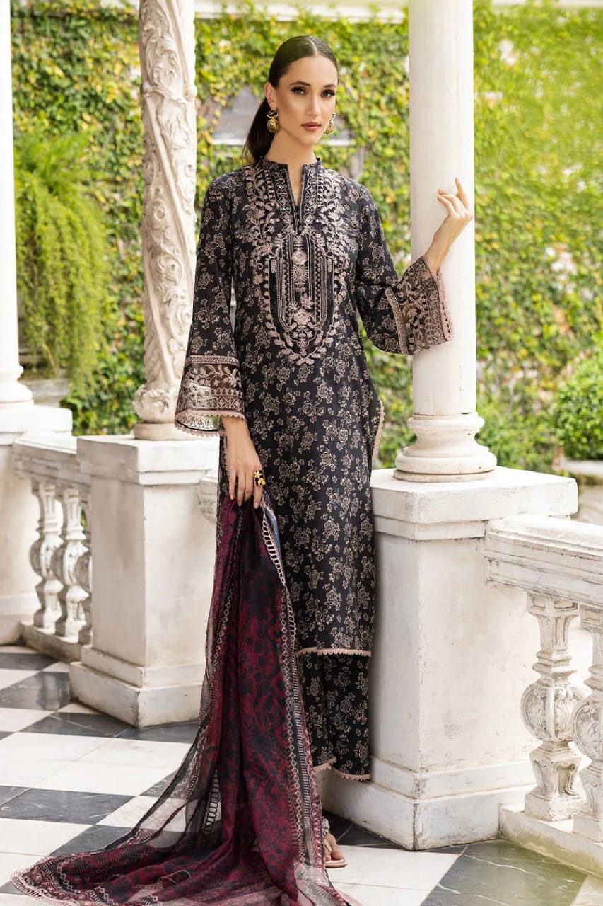 Zainab Chottani Black Pure Lawn Embroidery 3PC