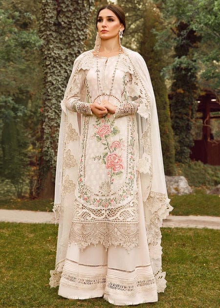 MARIA B LUXURY DRESS CHIKANKARI OFF WHITE